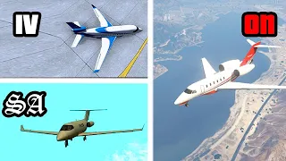 Private Jet in GTA Games (Evolution)