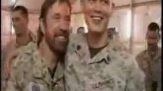 Chuck Norris in Iraq with Marines