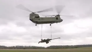 CH-47 Chinook Sling Load Operations - Airlifting M777 Howitzer