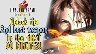 Final Fantasy 8 Remastered how to get the SECOND BEST WEAPON in the first 90 minutes (punishment)