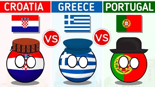 Croatia vs Greece vs Portugal - Country Comparison 2024