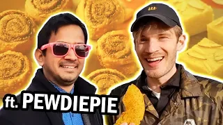 INDIAN SNACKS REVIEW 👏 with PewDiePie 👏