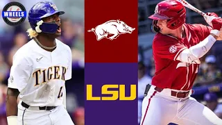 #5 Arkansas vs #1 LSU Highlights (Doubleheader Game 1) | 2023 College Baseball Highlights