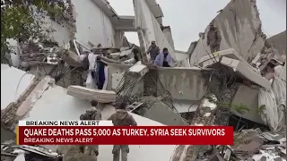 Deaths pass 5,000 as Turkey, Syria seek survivors after earthquake