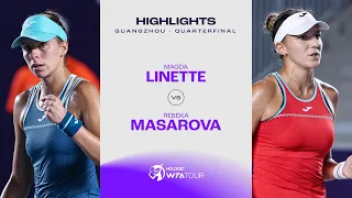 Magda Linette vs. Rebeka Masarova | 2023 Guangzhou Quarterfinal | WTA Match Highlights