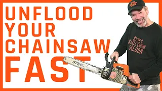 Quickly UNFLOOD YOUR CHAINSAW Using NO Tools