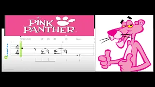 Tab guitar Pink panther, la pantera rosa