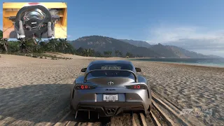 Toyota Supra | Forza Horizon 5 gameplay | Thrustmaster TS-XW | 4K 60fps XSX
