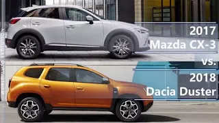 2017 Mazda CX-3 vs 2018 Dacia Duster (technical comparison)