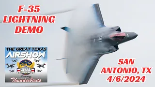 F-35 Lightning Demo Flight at The Great Texas Air Show Randolph AFB San Antonio, TX (April 6, 2024)