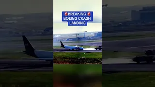 A Boeing 767 cargo plane crash-landed at Istanbul Airport due to issues with the landing gear