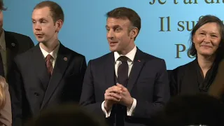 Emmanuel Macron sings "Les Champs-Elysées" during his state visit to Sweden | AFP