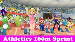 Mario & Sonic At The London 2012 Olympic Games Athletics - 100m Sprint (All Characters)