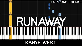 Kanye West - Runaway (Easy Piano Tutorial)