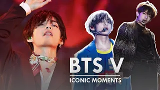 BTS V ICONIC MOMENTS ON STAGE