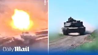 Abrams tank blasts Russian positions in Avdiivka coke plant