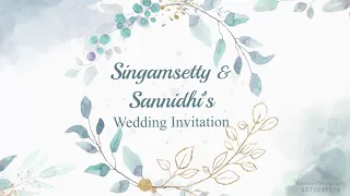 Vamsi weds supraja marriage invitation