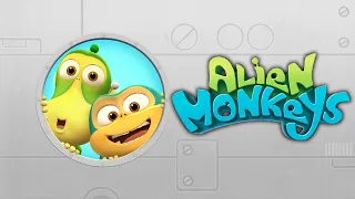 Wacky Monkey Show for Kids! | Alien Monkeys (10-Minute Cartoon for Kids!)