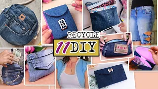 OMG😍 11 MOST FANTASTIC DIY OLD JEANS TRANSFORM IDEAS 2022👖Never Trash Old Jeans‼️ REUSE THEM👍