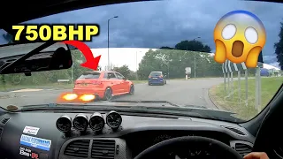 SENDING IT IN 700BHP SKYLINE R33 AT THE CRAZIEST CAR MEET ITS EVER BEEN TO!