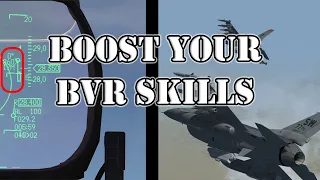 DCS and Falcon BMS | LEARN BVR Tutorial Part 2 | F-16C DLZ Improve your AIM 120 Shots