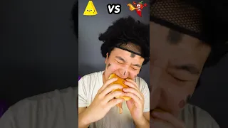 Spicy Sauce vs Cheese sauce Emoji food Challenge | Hamburger Mukbang Funny Video #shorts