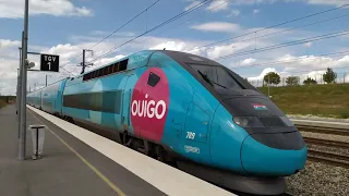 des trains à grande vitesse en gare de Champagne Ardenne TGV