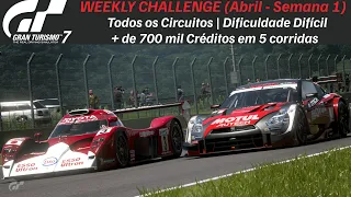 Gran Turismo 7 - Weekly Challenges (Abril/April) - Semana/Week 1 | Todas as Corridas/All Races