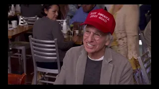 MAGA hat. Curb Ur enthusiasm. Larry David Show.