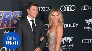 Scarlett Johansson and Colin Jost at Avengers: Endgame premiere