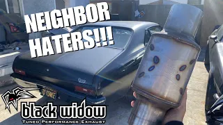 1970 NOVA GETS BLACK WIDOW NEIGHBOR HATERS