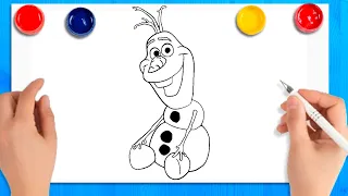 HOW TO DRAW OLAF FROM FROZEN