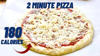 180 CALORIES FOR THE WHOLE PIZZA- 2 minute low calorie pizza recipe