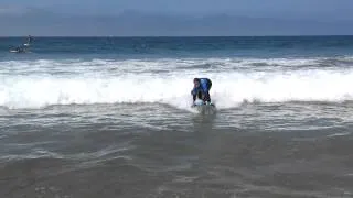 CampSurf - Manhattan Beach, CA (7/23/13) - Cat's Surfing Lesson 1