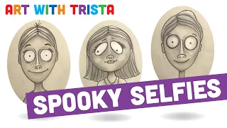 Tim Burton Inspired Halloween Self Portrait Art Lesson - Art With Trista