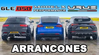 Lamborghini Urus vs Brabus 850 vs Model X Performance: ARRANCONES