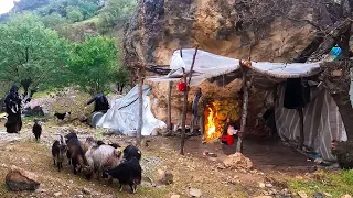 Heavy Rain in the Nomadic Mountain Camp