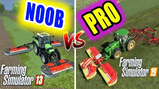 NOOB vs PRO; Farming Simulator 13 vs Farming Simulator 19