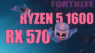 AMD RYZEN 5 1600 + RX 570 4GB - FORTNITE BATTLE ROYALE - EPIC/LOW - FULL HD FPS TEST BENCHMARK 1080p