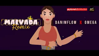 DANIMFLOW ❌ OMEGA - Malvada Remix (Official Lyrics Video) Merengue Flamenco Electronico 2021