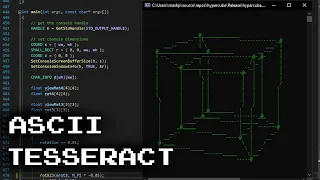 ASCII Tesseract Rotation Written in C