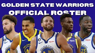 GOLDEN STATE WARRIORS OFFICIAL ROSTER 2022-2023 NBA SEASON