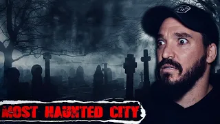 OVERNIGHT in MOST HAUNTED CITY IN ENGLAND (Something Followed Us)
