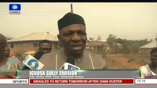 Edo PDP Visits Iguosa Community As Erosion Destroys 6 Houses