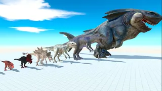 The Evolution of T-Rex to Megalodon Rex - Best Dinosaur Fights in Jurassic Park