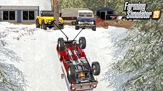 SCARY MOUNTAIN CAMPING! (SOMEONE STOLE TRUCK & WRECKED IT!) | FARMING SIMULATOR 2019