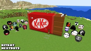 SURVIVAL KITKAT HOUSE WITH 100 NEXTBOTS in Minecraft - Gameplay - Coffin Meme