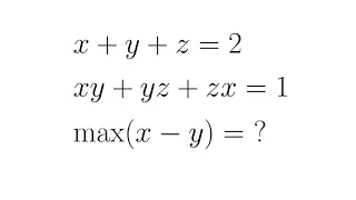 2 Equations 3 Unknowns | Turkish Junior Mathematics Olympiad 2021