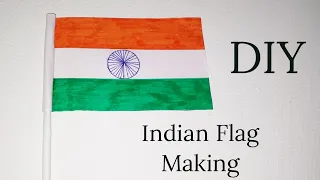 Indian Flag Making | How to make a flag with white paper | Independence day craft