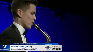 Mikhail Kazakov plays Concertino by J  RUEFF   Andorra Sax Fest FINAL ROUND